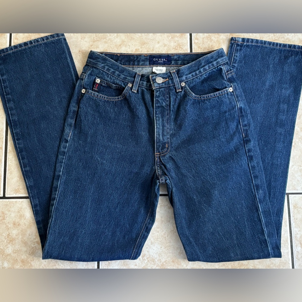 GUESS Dark Blue Straight Leg Jeans Size 29